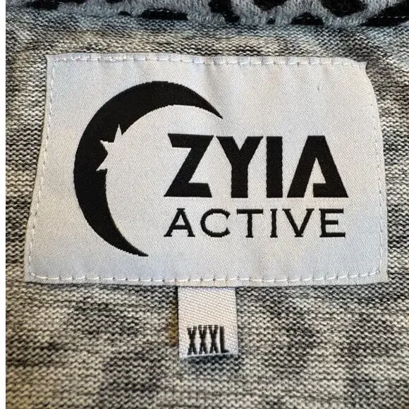 Zyia Active Sweatshirt Crew Lounge Cheetah Print Athletic Athleisure Size XXXL - Picture 2 of 7